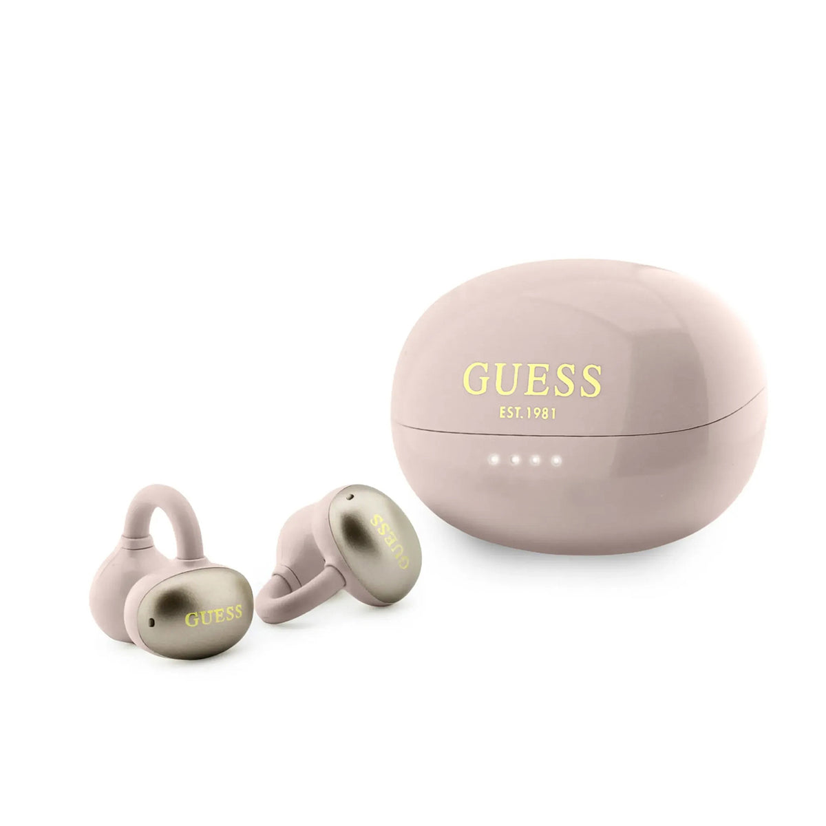 GUESS Auriculares Abiertos Inalámbricos con Logo Clásico, Rosa