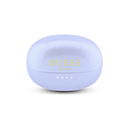 GUESS Auriculares OWS con Acabado Metálico y Logo Clásico, Morado