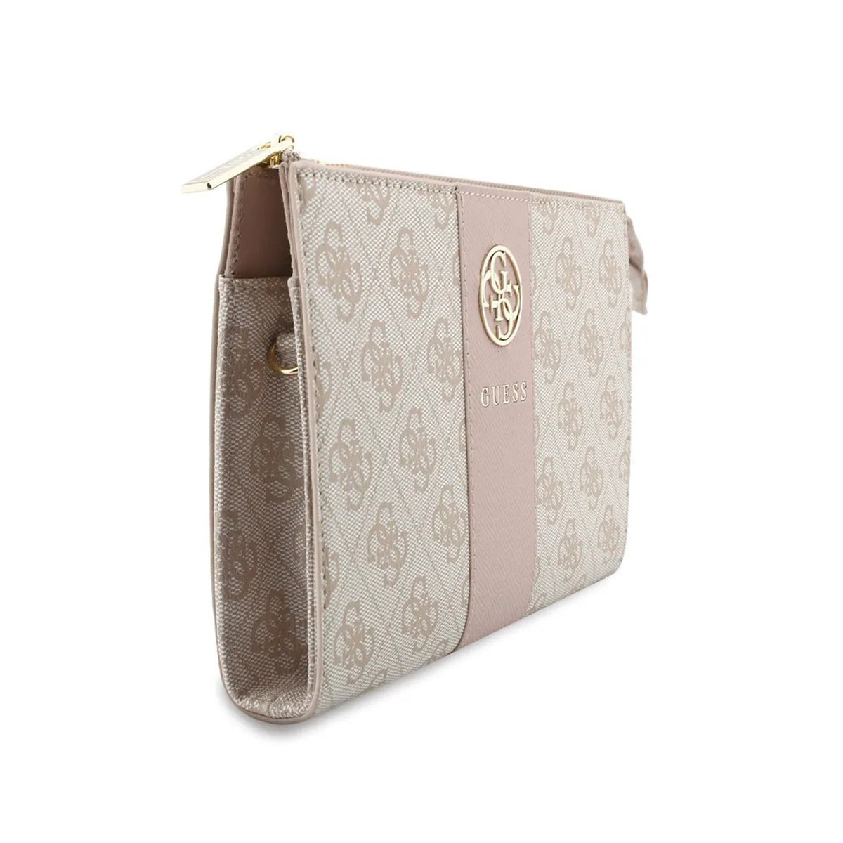 GUESS Bolso de Mano con Banda Central 4G, Rosa