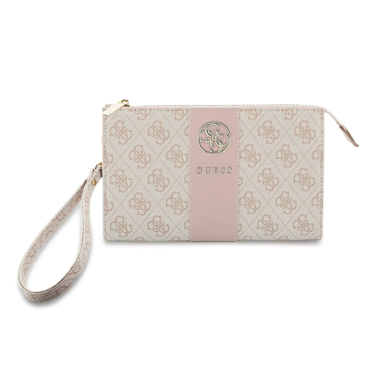 GUESS Bolso de Mano con Banda Central 4G, Rosa