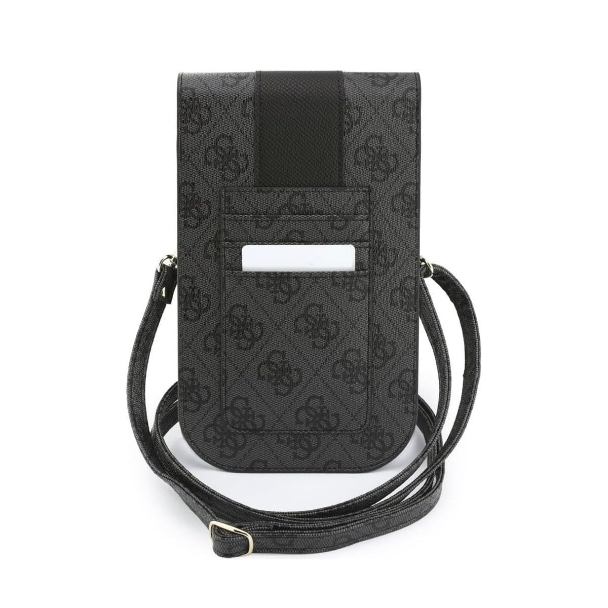 GUESS Bolso Cruzado con Banda Central 4G, Negro