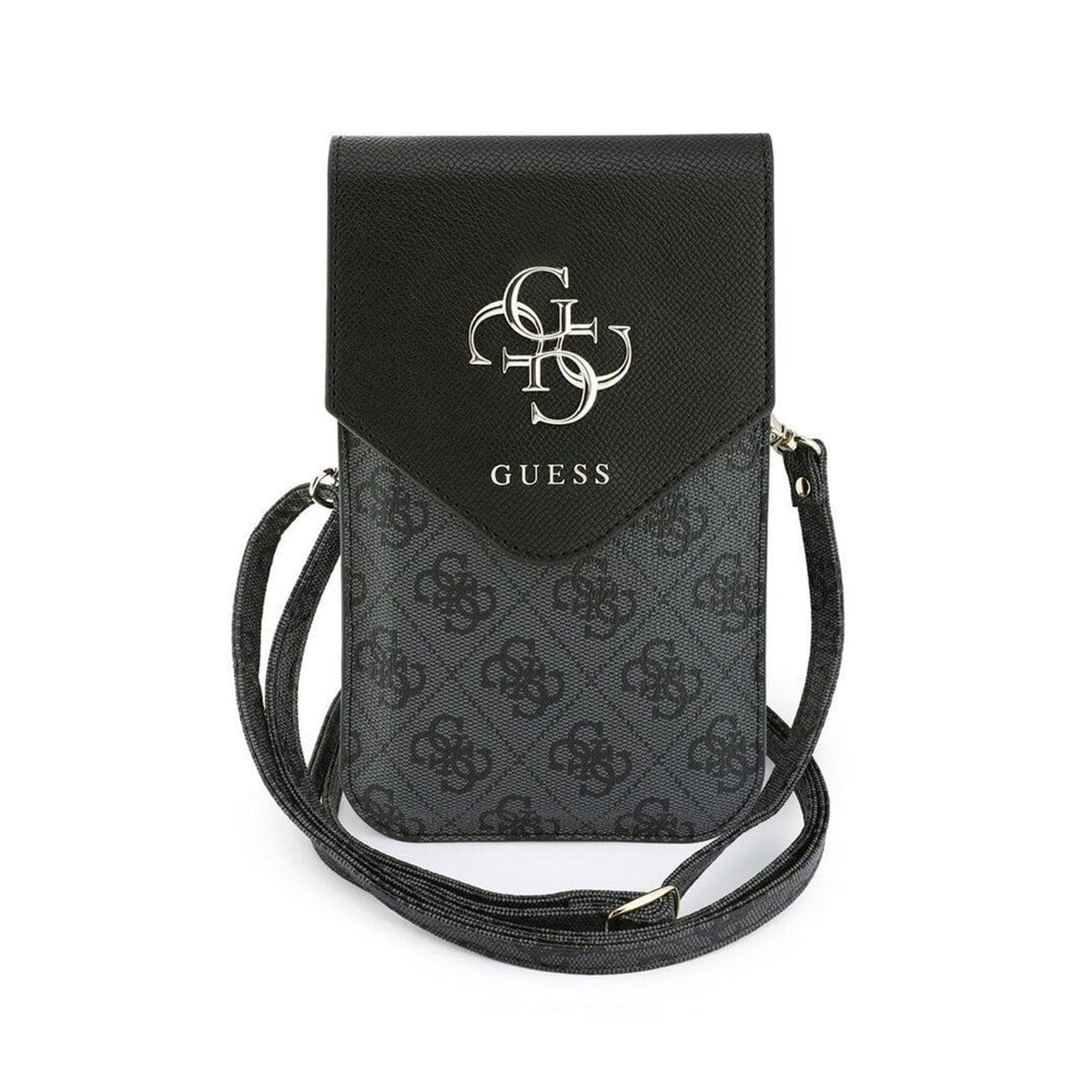 GUESS Bolso Cruzado con Estampado 4G, Negro