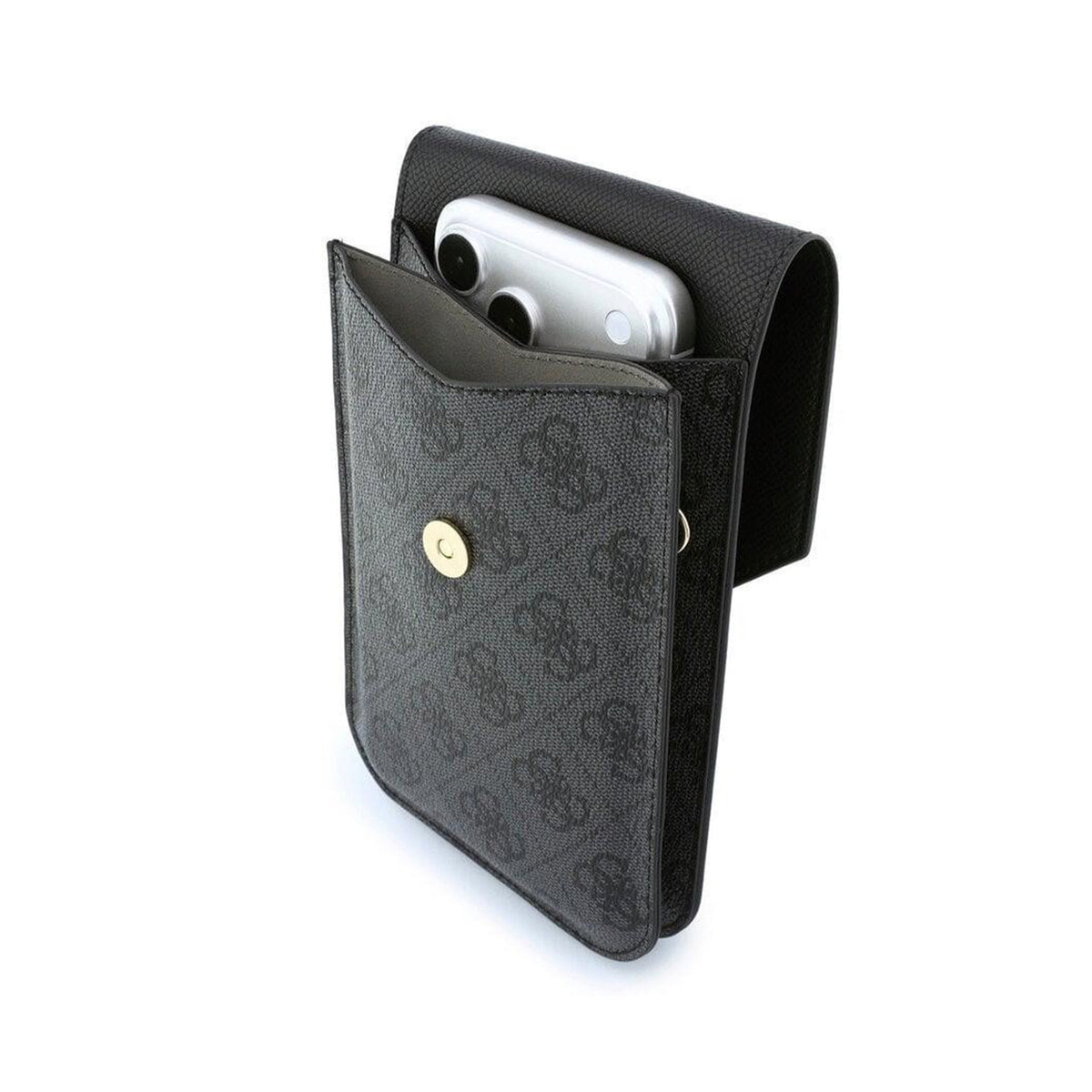 GUESS Bolso Cruzado con Estampado 4G, Negro