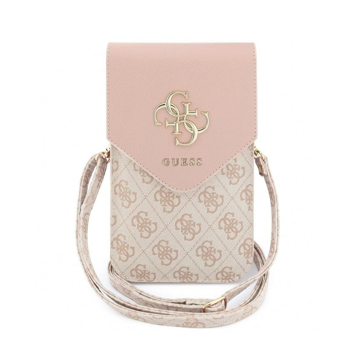 GUESS Bolso Cruzado con Estampado 4G, Rosa