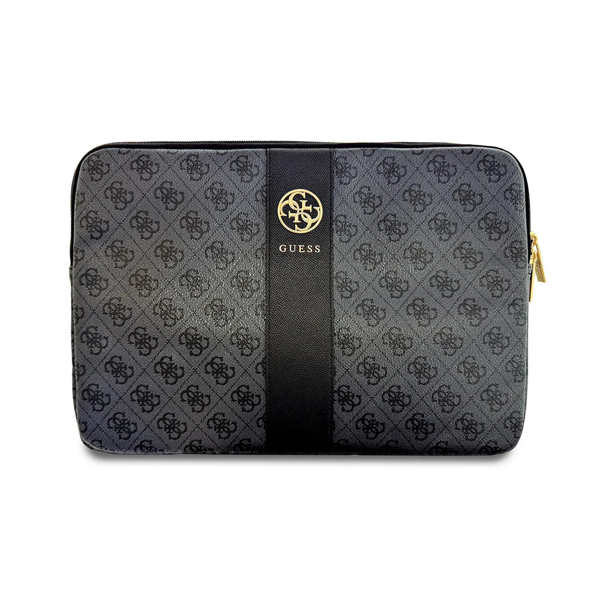 GUESS Funda para Portátil de 14" con Banda Central 4G, Negro