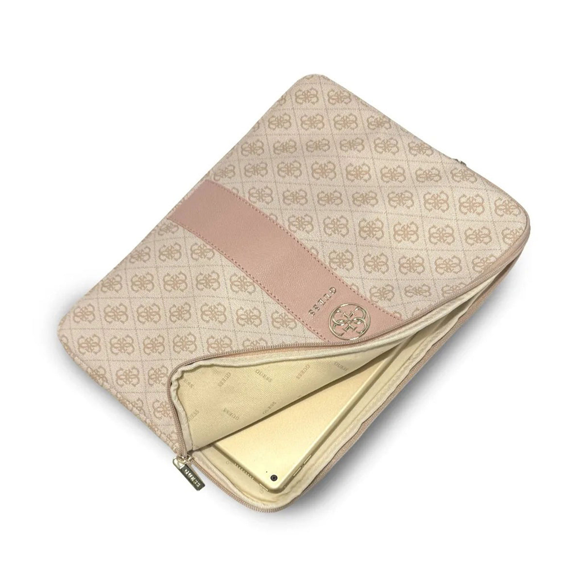 GUESS Funda para Portátil de 14" con Banda Central 4G, Rosa