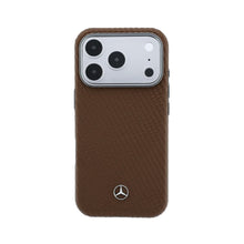Mercedes-Benz Funda Textura Trenzada para iPhone 17 Pro/18 Pro Compatible con MagSafe, Camel