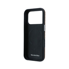 Mercedes-Benz Funda Textura Trenzada para iPhone 17 Pro/18 Pro Compatible con MagSafe, Camel