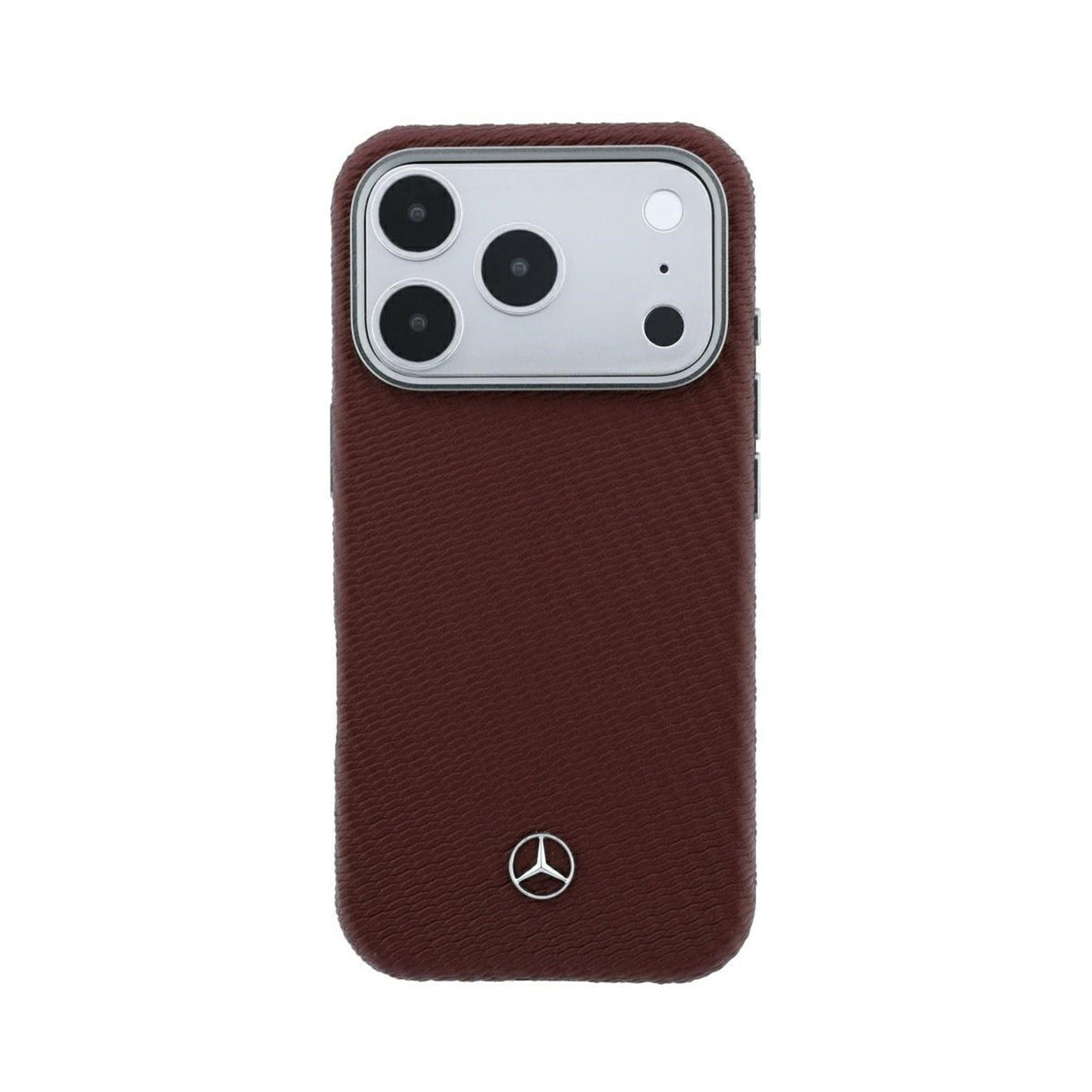 Mercedes-Benz Funda Textura Trenzada para iPhone 18 Pro Compatible con MagSafe, Burdeos