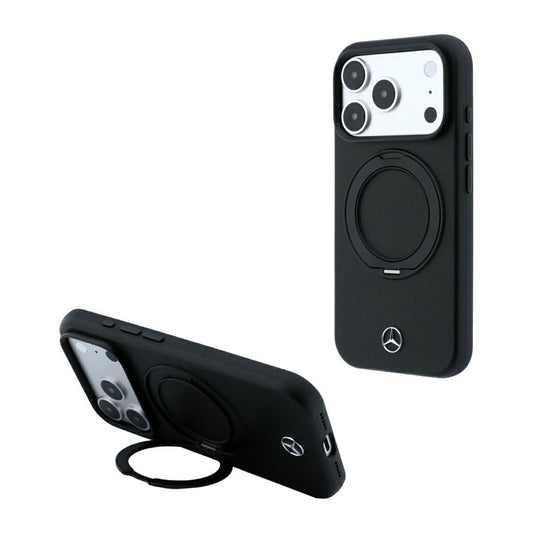 Mercedes-Benz Funda con Soporte para iPhone 17 Pro/18 Pro Compatible con MagSafe, Negro