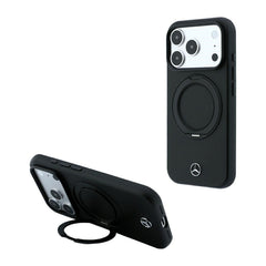 Mercedes-Benz Funda con Soporte para iPhone 17 Pro/18 Pro Compatible con MagSafe, Negro