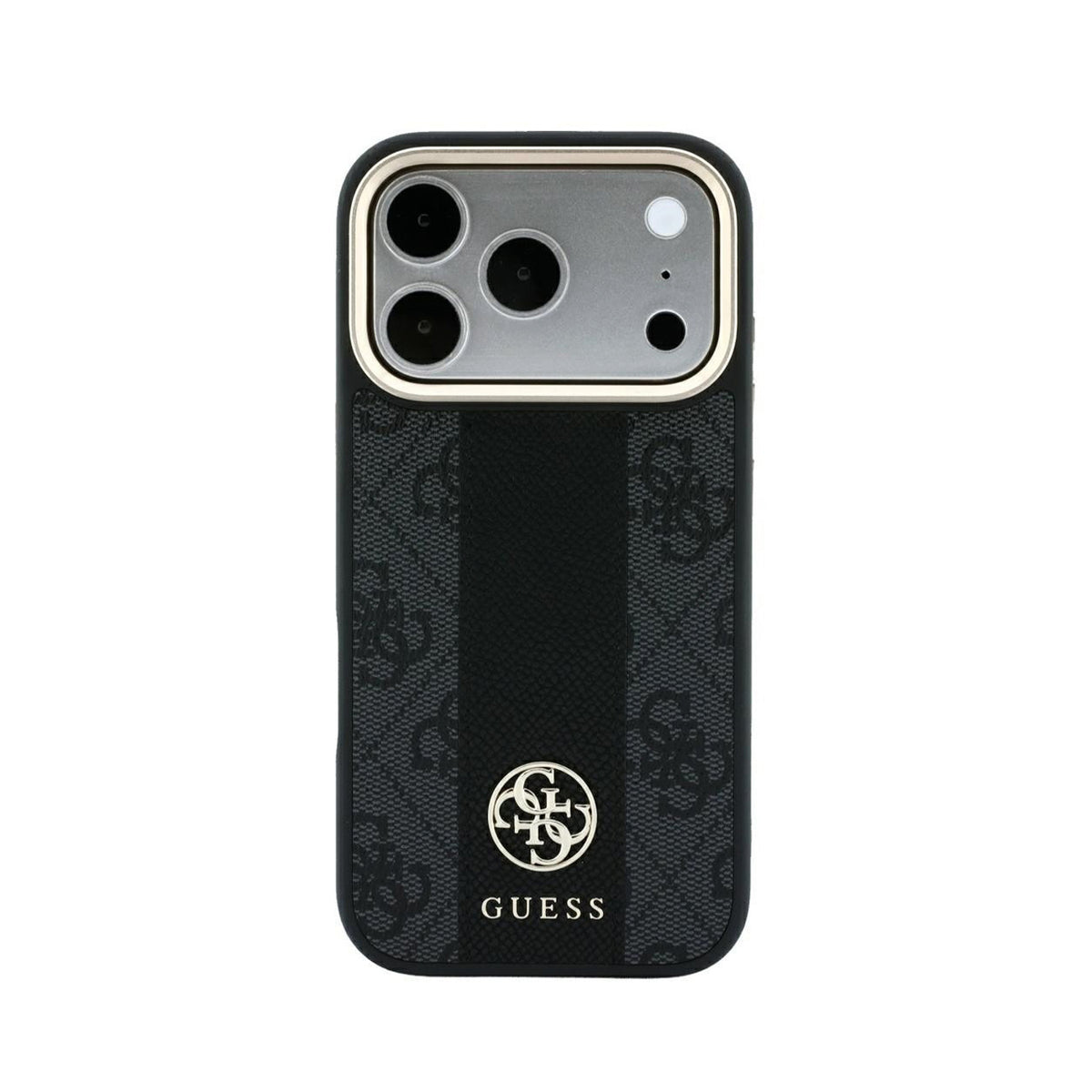 GUESS Funda Diseño 4G con Logos Clásicos para iPhone 18 Pro Compatible con MagSafe, Negra
