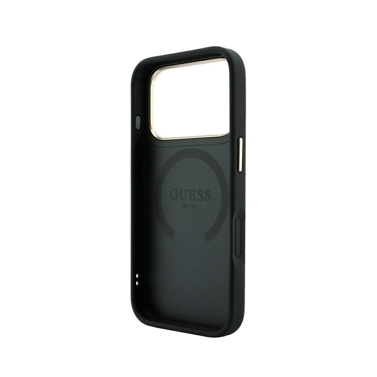 GUESS Funda Diseño 4G con Logos Clásicos para iPhone 18 Pro Compatible con MagSafe, Negra
