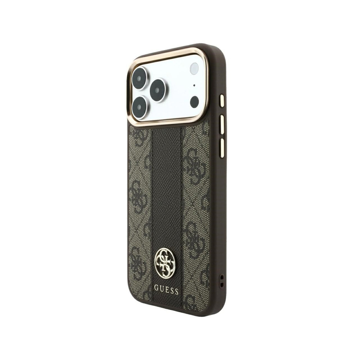 GUESS Funda Diseño 4G con Logos Clásicos para iPhone 18 Pro Max Compatible con MagSafe, Marrón