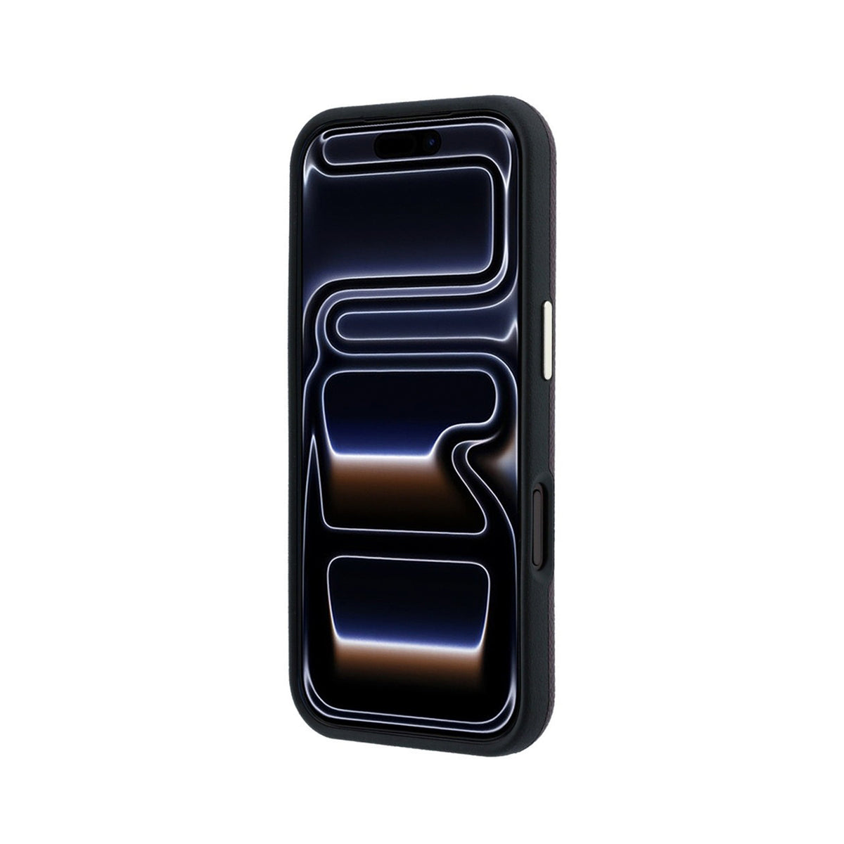 GUESS Funda Efecto Granulado con Logo Strass para iPhone 18 Pro Compatible con MagSafe, Burdeos