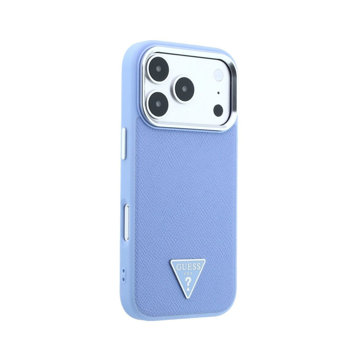 GUESS Funda Efecto Granulado para iPhone 18 Pro Compatible con MagSafe, Azul Claro