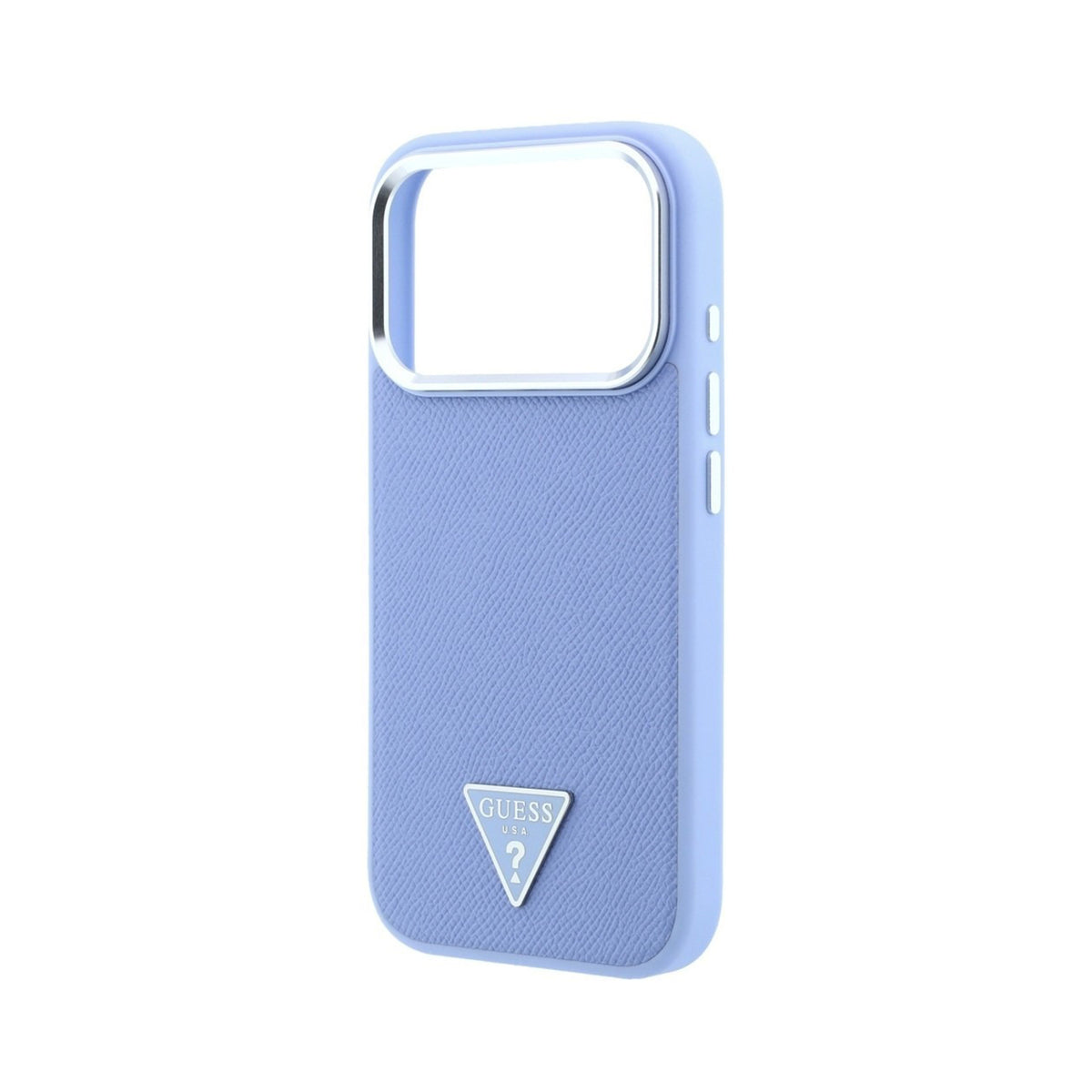 GUESS Funda Efecto Granulado para iPhone 18 Pro Compatible con MagSafe, Azul Claro