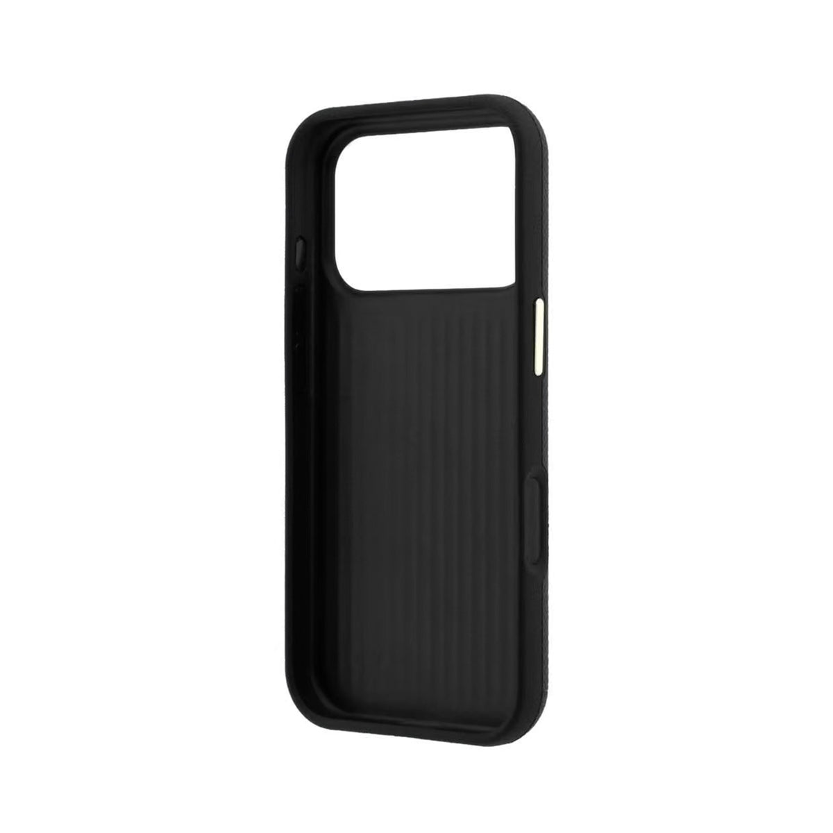 GUESS Funda Efecto Granulado con Logo de Resina para iPhone 18 Pro Max, Negra