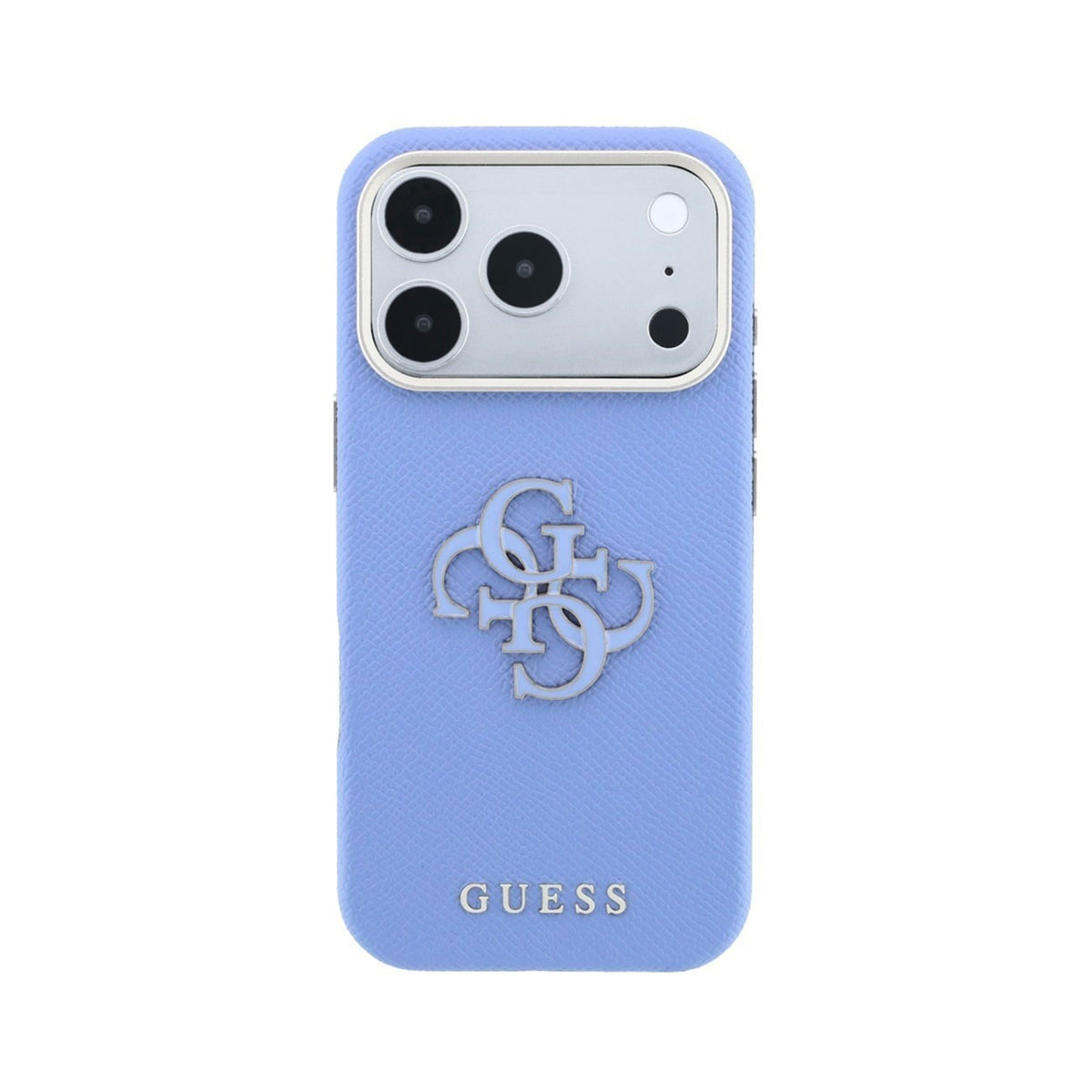 GUESS Funda Logo 4G para iPhone 18 Pro Compatible con MagSafe, Azul Glacial