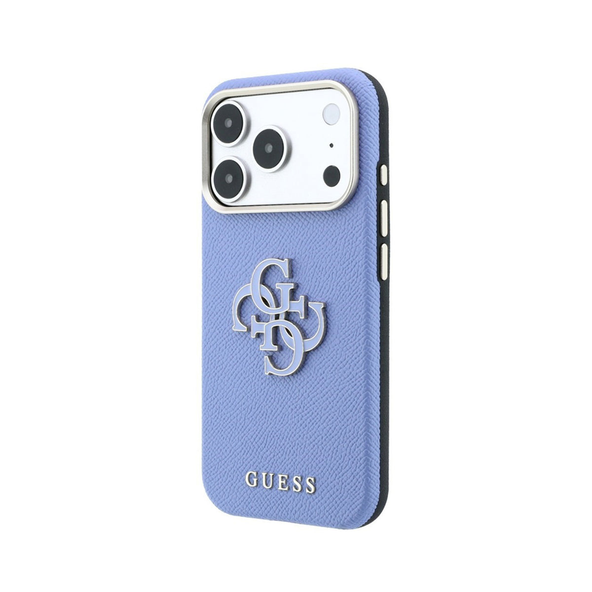 GUESS Funda Logo 4G para iPhone 18 Pro Compatible con MagSafe, Azul Glacial