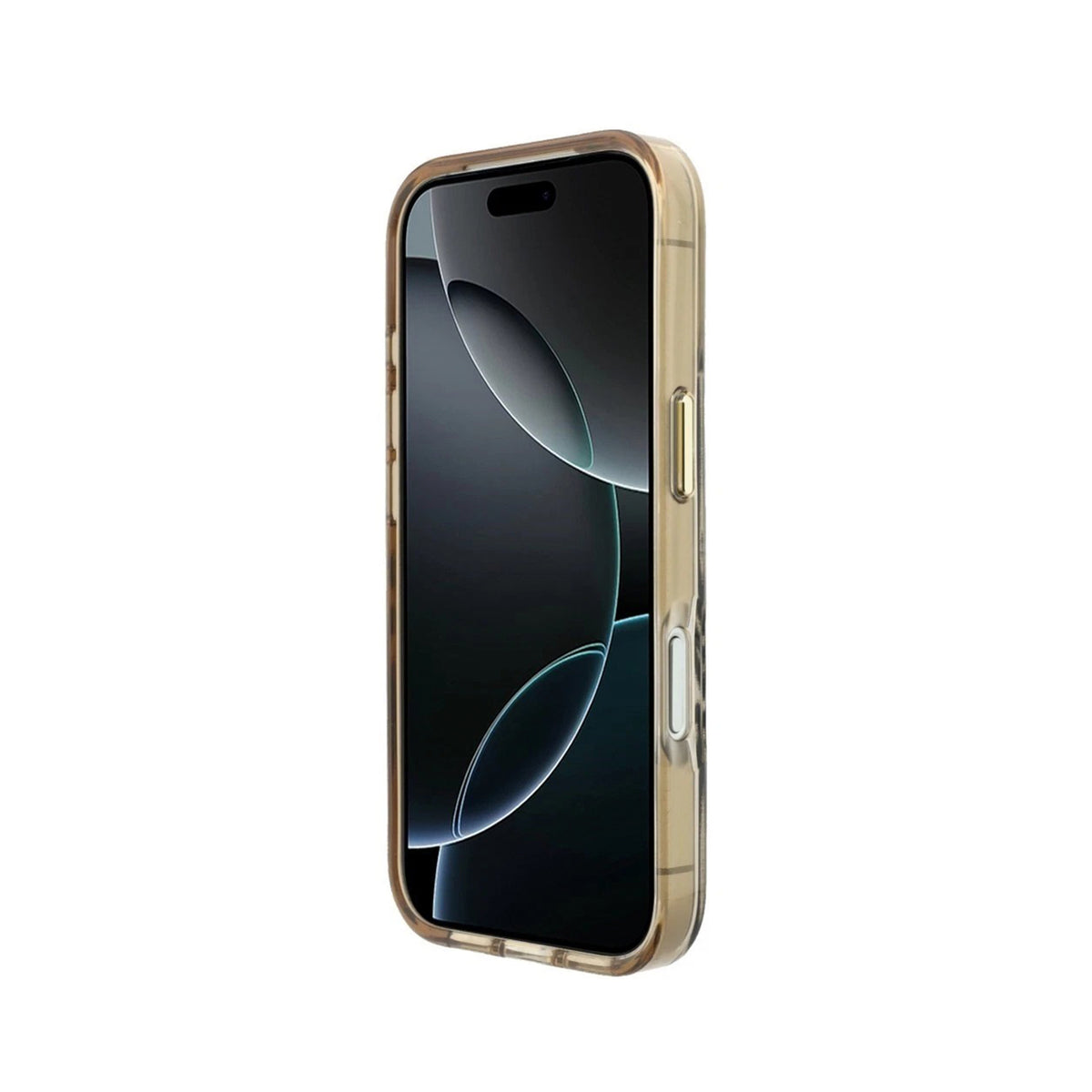 GUESS Funda Cebra con Brillos para iPhone 18 Pro Max Compatible con MagSafe, Dorada