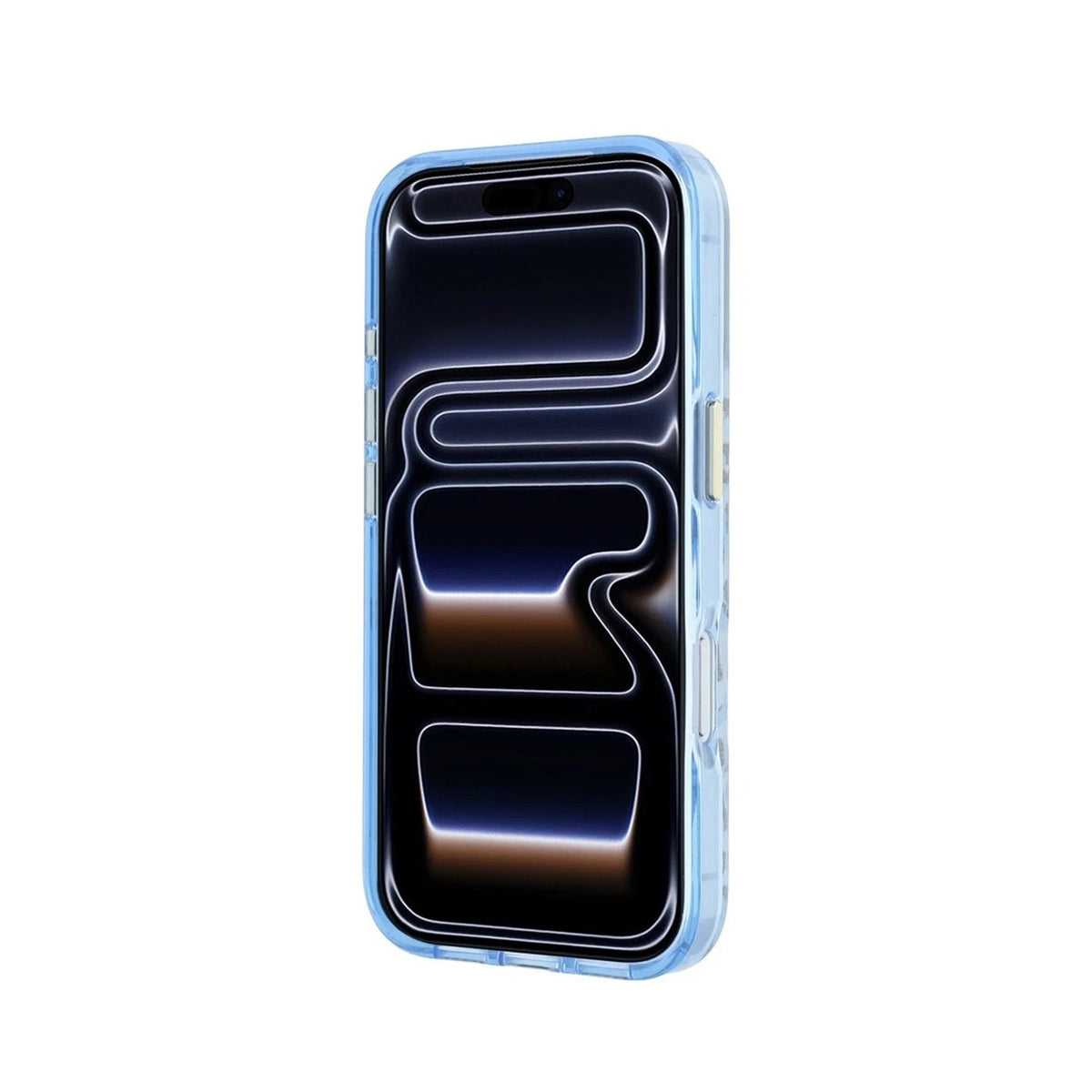 GUESS Funda Leopardo con Brillos para iPhone 18 Pro Compatible con MagSafe, Azul Claro