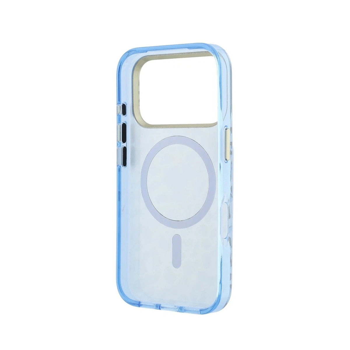 GUESS Funda Leopardo con Brillos para iPhone 18 Pro Max Compatible con MagSafe, Azul Claro