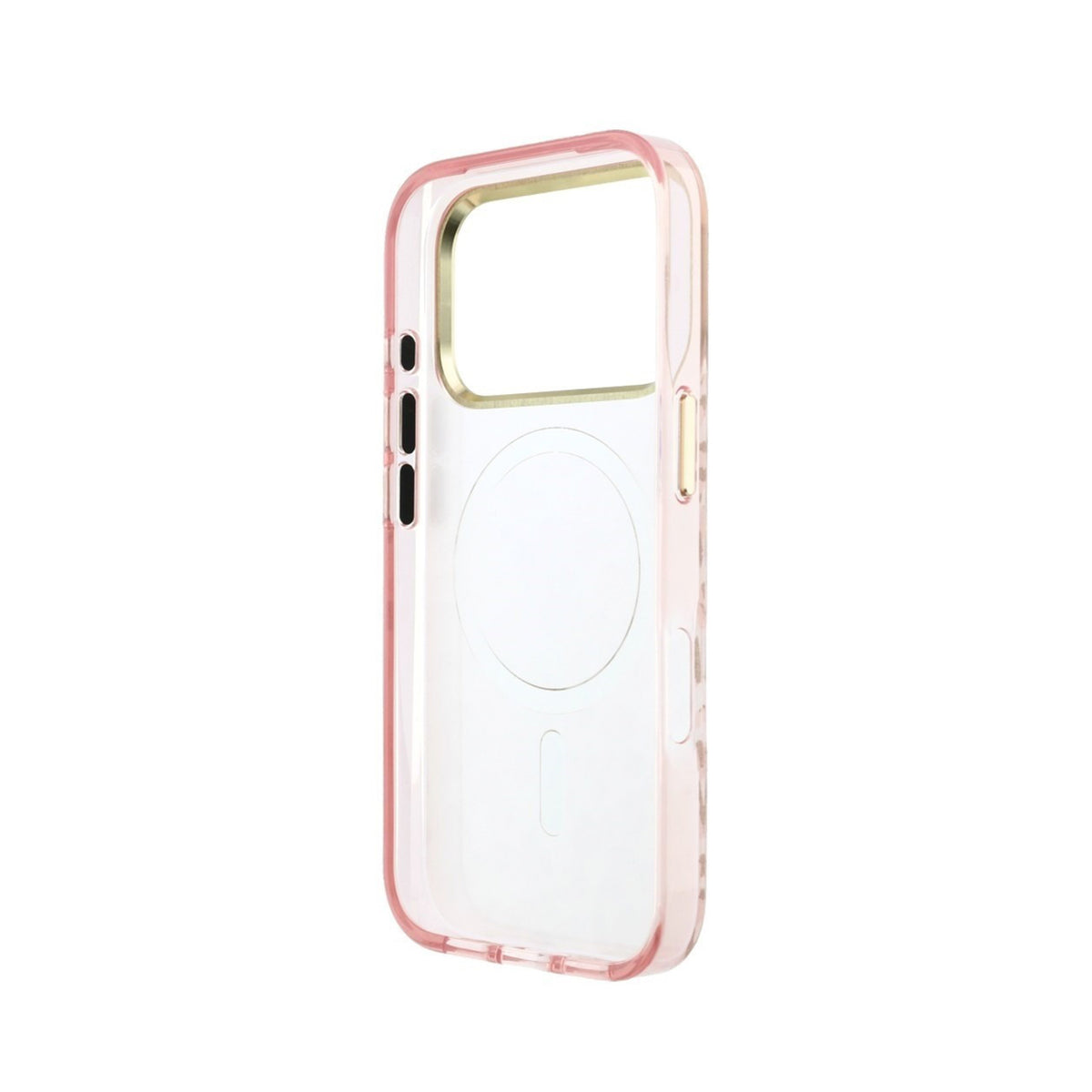 GUESS Funda Leopardo con Brillos para iPhone 18 Pro Compatible con MagSafe, Rosa