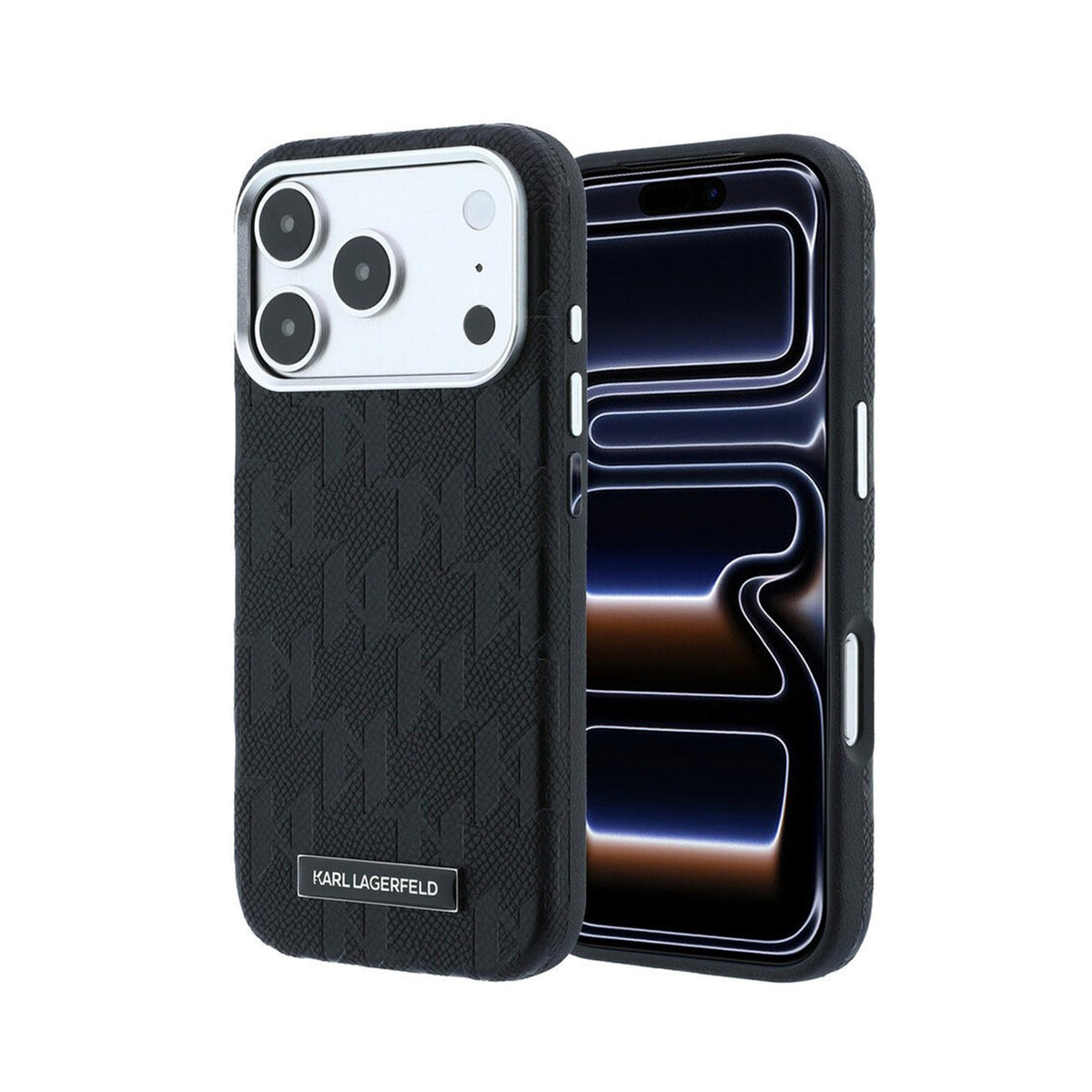 KARL LAGERFELD Funda para iPhone 17 Pro/18 Pro Compatible con MagSafe, Negro