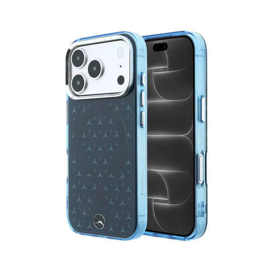 Mercedes-Benz Funda Premium para iPhone 17 Pro Max/18 Pro Max Compatible con MagSafe, Azul Marino