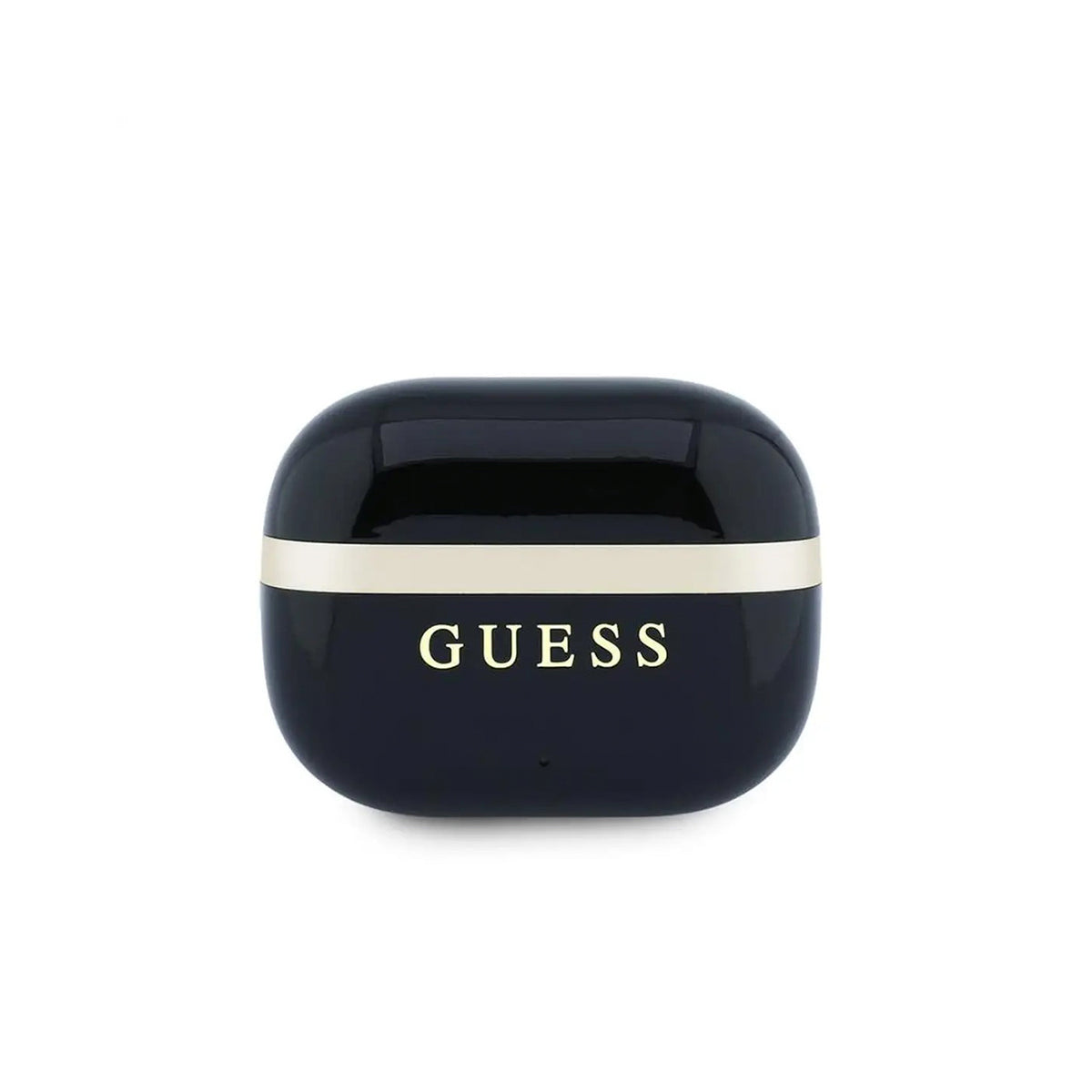 GUESS Auriculares Inalámbricos con Logo Clásico y Detalle Dorado, Negr