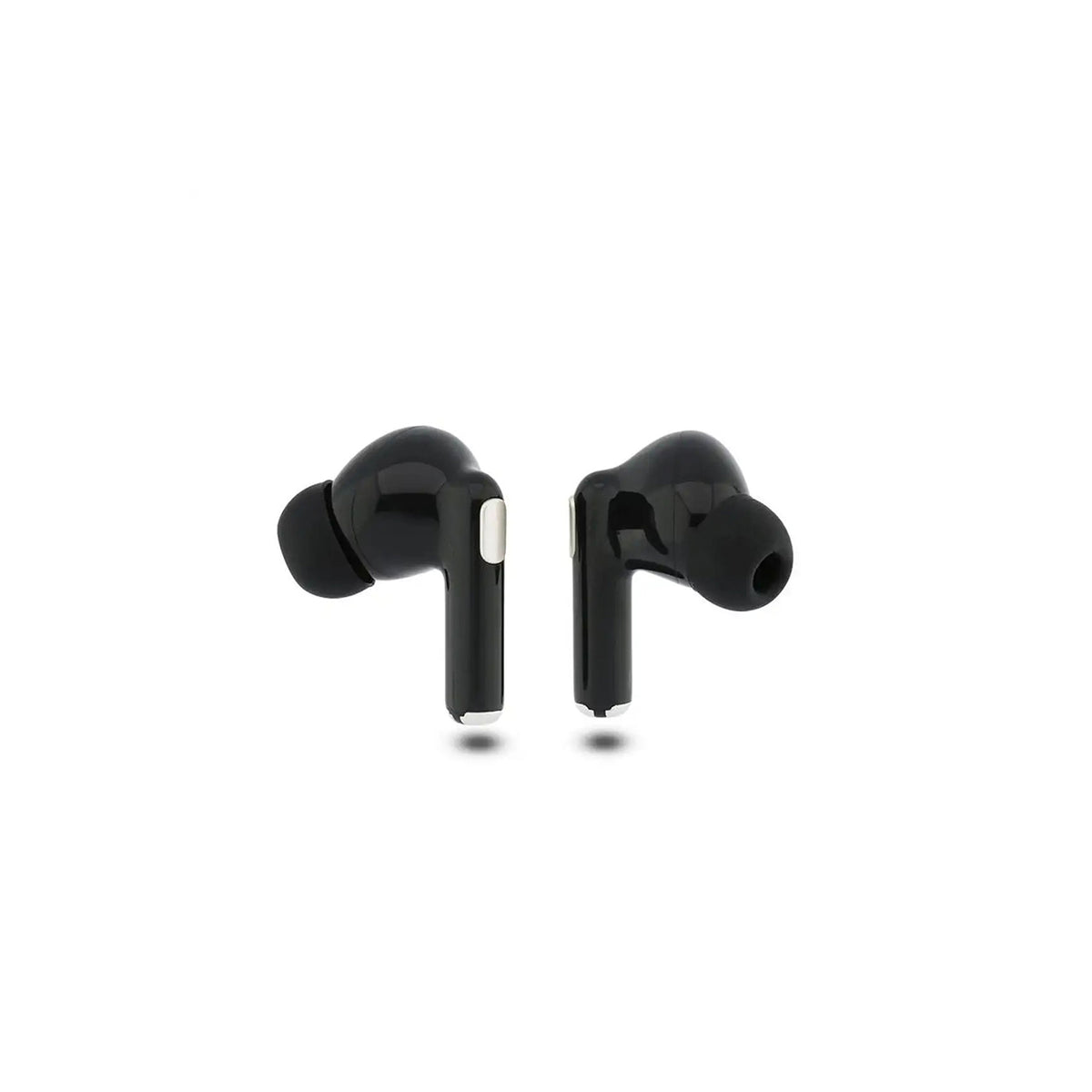 GUESS Auriculares Inalámbricos con Logo Clásico y Detalle Dorado, Negr