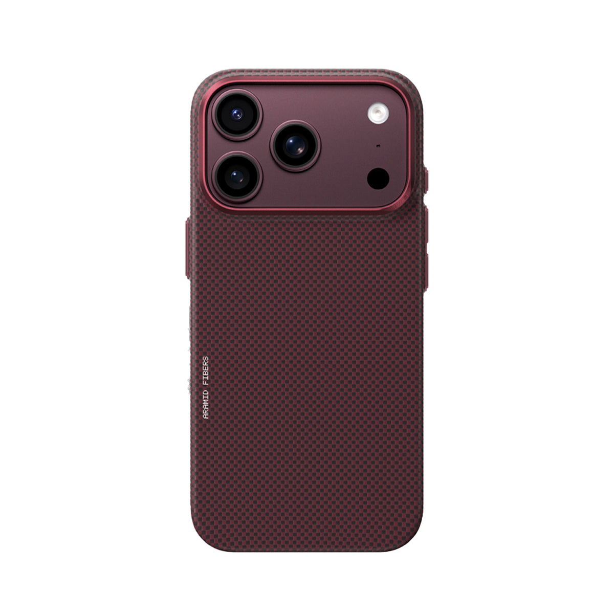 BLUEO Funda de Fibra de Aramida para iPhone 17 Pro Max/18 Pro Max Compatible con MagSafe, Burdeos