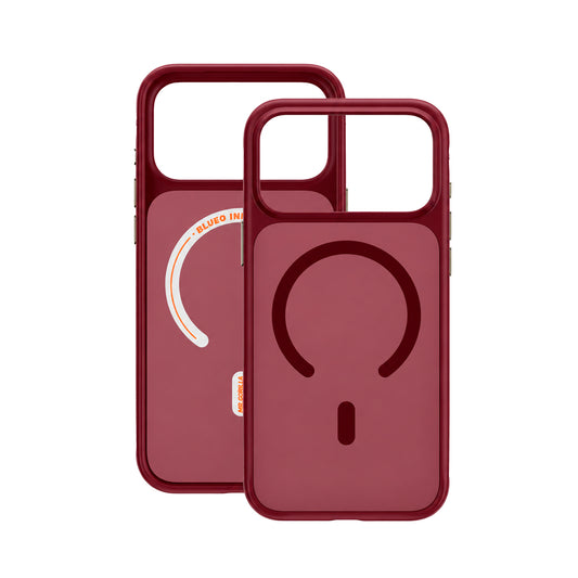 BLUEO Funda para iPhone 17 Pro/18 Pro Compatible con MagSafe, Antimanchas y Antideslizante, Burdeos