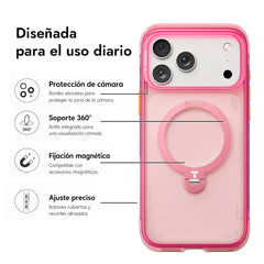 TORRAS Funda Ostand Q3 Air iPhone 17 Pro Max Neon Pink