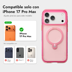 TORRAS Funda Ostand Q3 Air iPhone 17 Pro Max Neon Pink