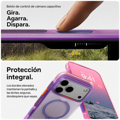 TORRAS Funda Ostand Q3 Air con Soporte para iPhone 17 Pro Compatible con MagSafe, Aurora Purple