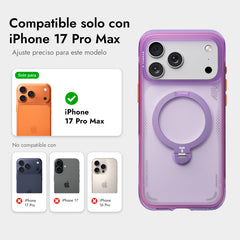 TORRAS Funda Ostand Q3 Air iPhone 17 Pro Max Aurora Purple