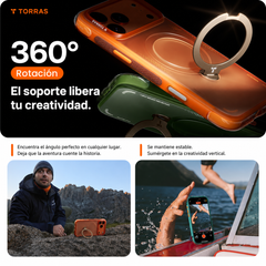 TORRAS Funda Ostand Q3 Air con Soporte para iPhone 17 Pro Max Compatible con MagSafe, Verde