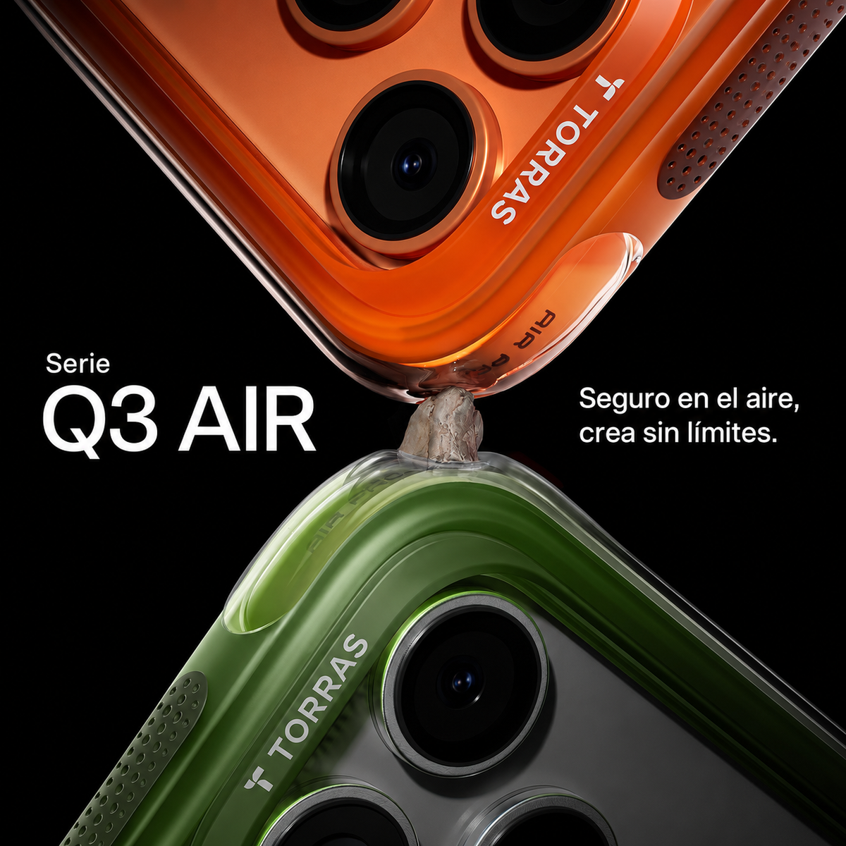 TORRAS Funda Ostand Q3 Air con Soporte para iPhone 17 Pro/18 Pro Compatible con MagSafe, Verde