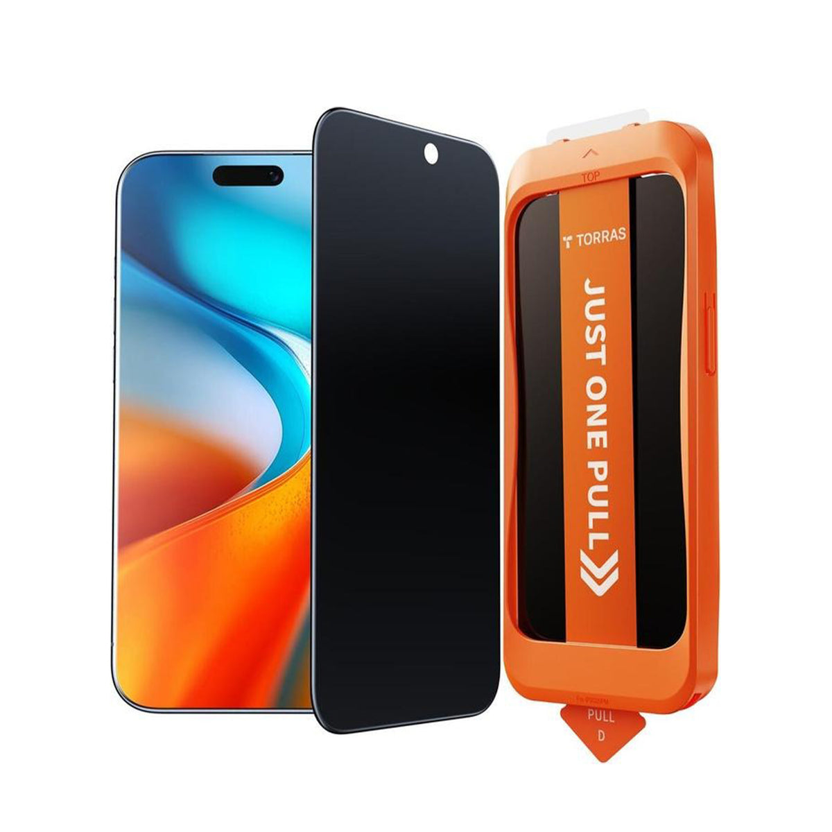 TORRAS Cristal Templado Privacidad con Kit de Alineación Guiada para iPhone 17 Pro Max, Negro