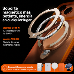 TORRAS Funda Ostand Q3 Air con Soporte para iPhone 17 Pro Max Compatible con MagSafe, Naranja
