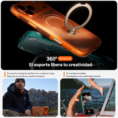 TORRAS Funda Ostand Q3 Air con Soporte para iPhone 17 Pro Max Compatible con MagSafe, Naranja