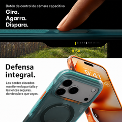 TORRAS Funda Ostand Q3 Air con Soporte para iPhone 17 Pro Compatible con MagSafe, Naranja