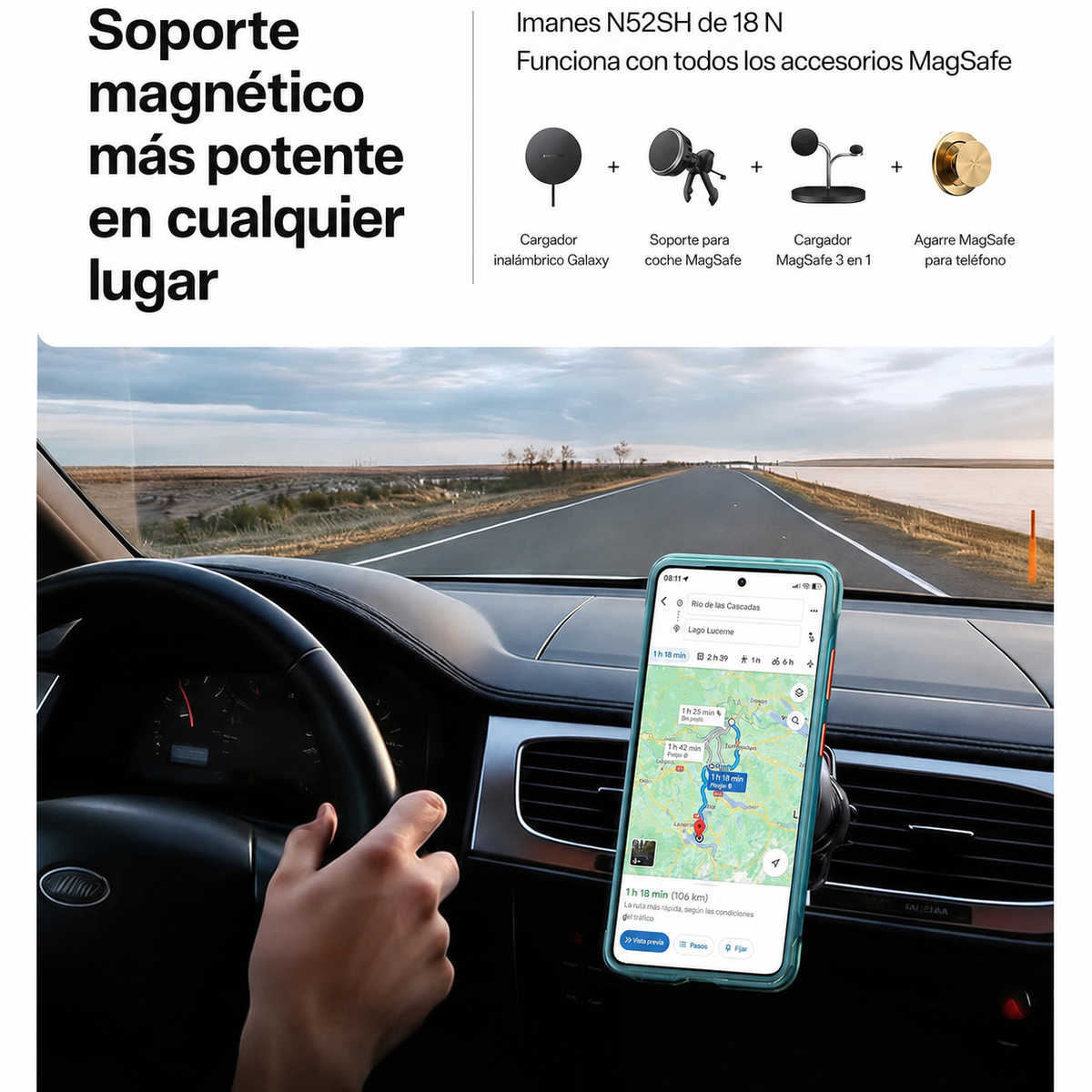 TORRAS Funda Ostand Spin Air Series con Soporte para Galaxy S26 Ultra con Anillo Magnético, Glacier Green