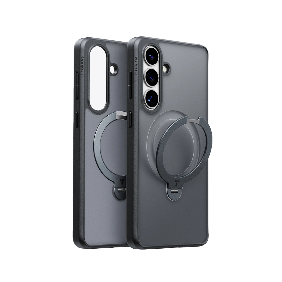 TORRAS Funda Ostand Spin Series con Soporte para Galaxy S26 con Anillo Magnético, Negro