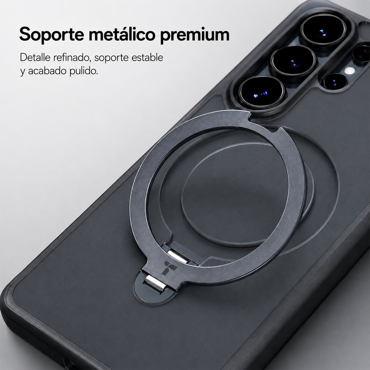 TORRAS Funda Ostand Spin Series con Soporte para Galaxy S26 Ultra con Anillo Magnético, Negro