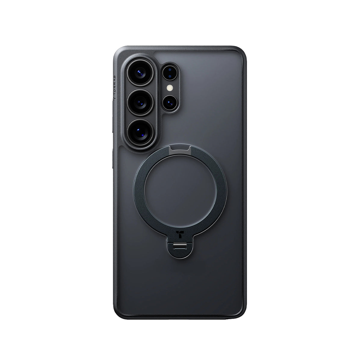 TORRAS Funda Ostand Spin Series con Soporte para Galaxy S26 Ultra con Anillo Magnético, Negro