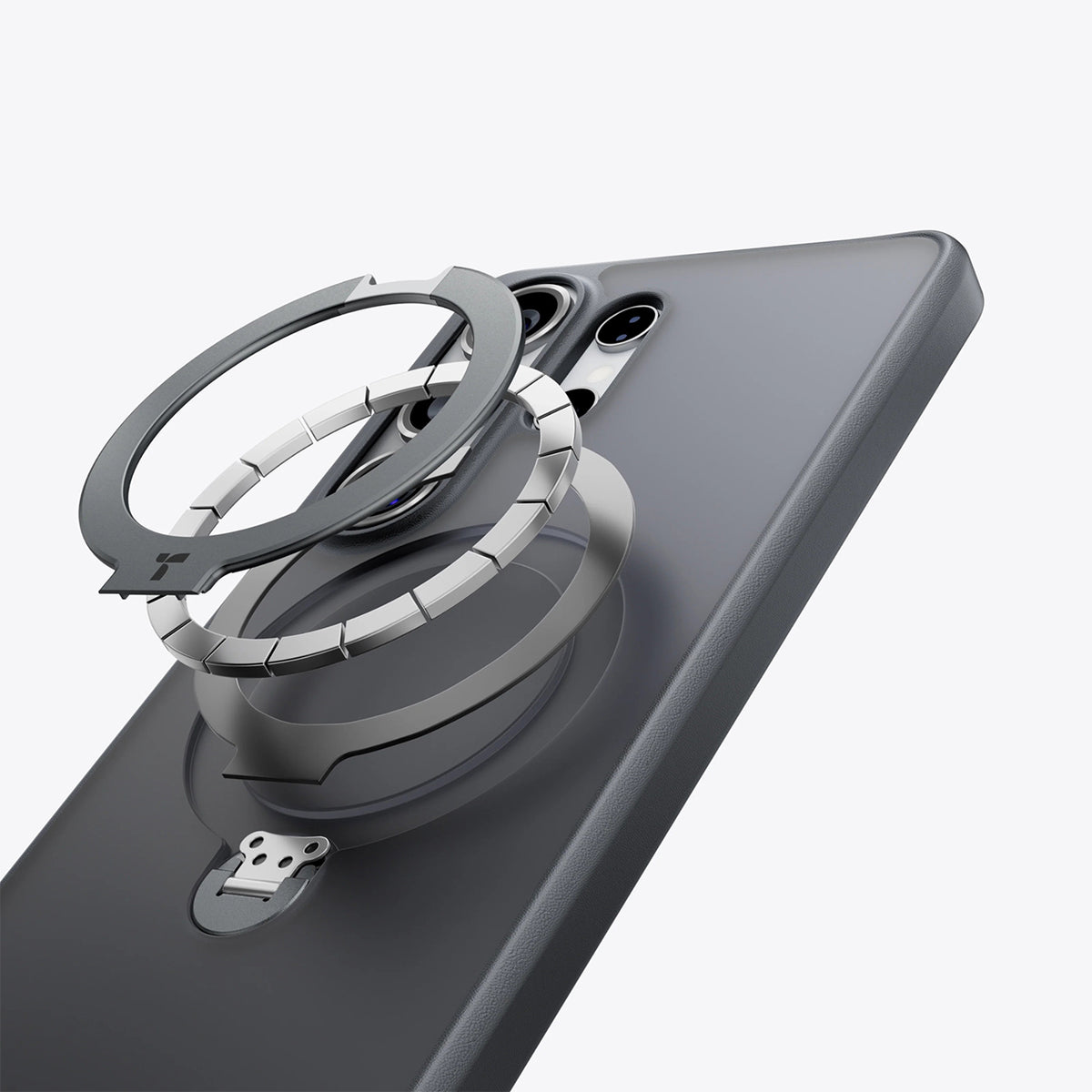 TORRAS Funda Ostand Spin Series con Soporte para Galaxy S26 Ultra con Anillo Magnético, Negro
