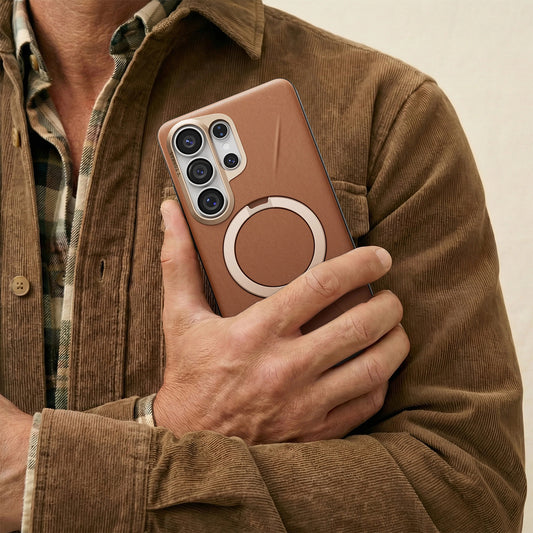 TORRAS Funda Ostand Spin VegSkin Series Galaxy S26 Ultra Amber Brown